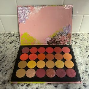 COLOURPOP 24 Pan Custom Eyeshadow Palette Red Yellow Orange Shimmer Matte Lot